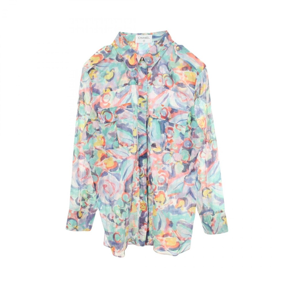 Chanel Coco Mark Watercolor Print Long #321254C10B